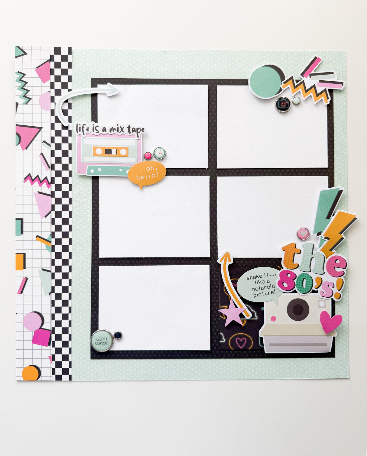 SIMPLE STORIES TOTALLY 80'S  PAGE KIT