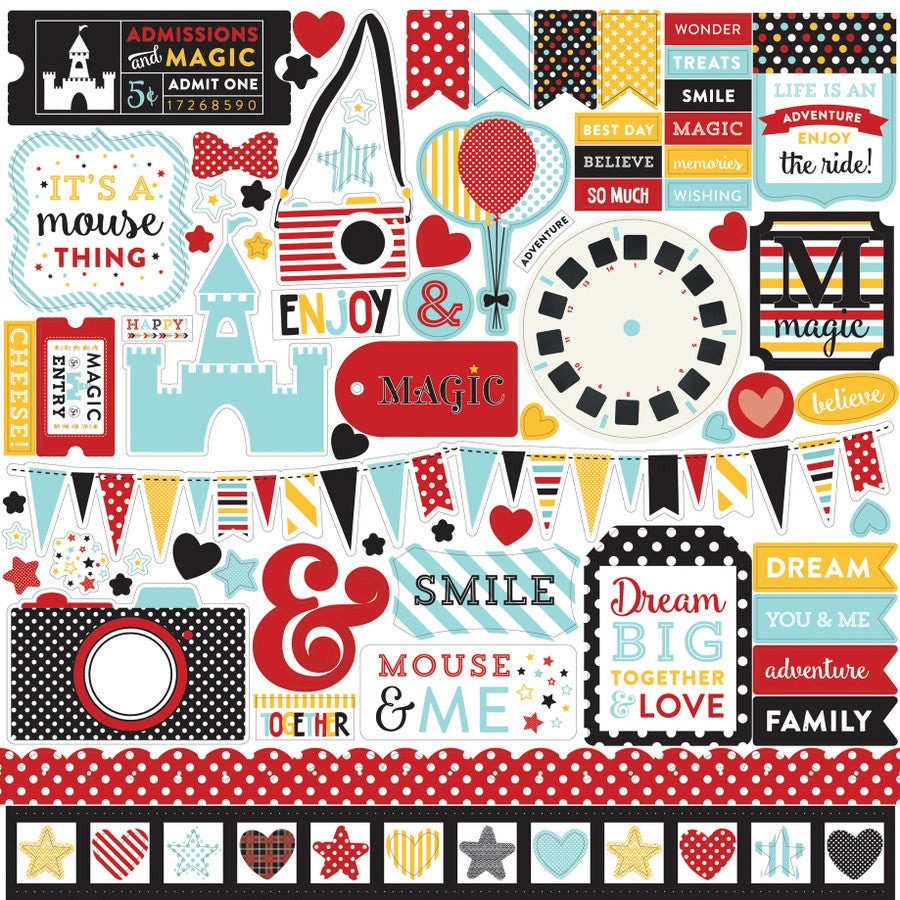 Magical Adventure Element Sticker - 12 x 12 Cardstock Stickers