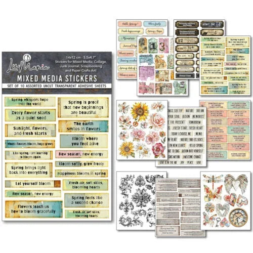 Ciao Bella Mixed Media Stickers The Sound Of Spring 10 Assorted Stickers sheets