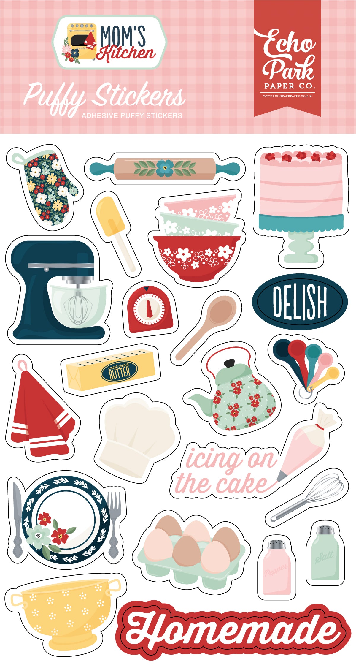 Mom's Kitchen Puffy Stickers