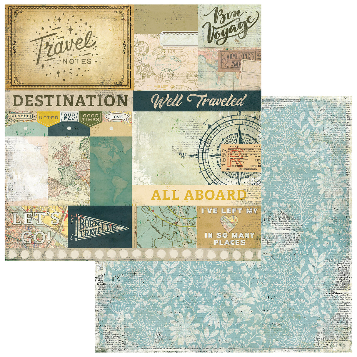 49 and Market 12 x12 Collection Pack- Travel Diaries