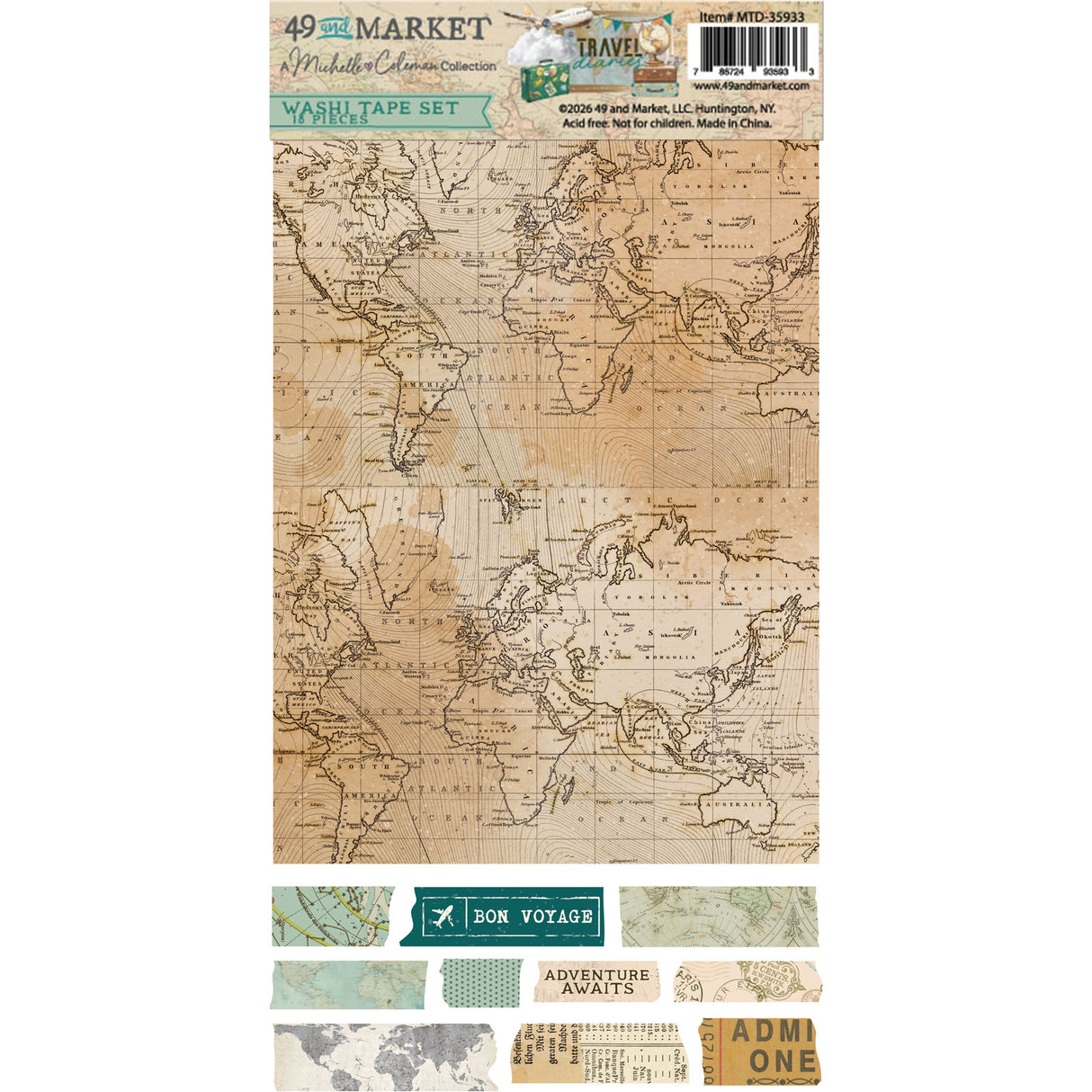 49 and Market Washi Sheets - Travel Diaries