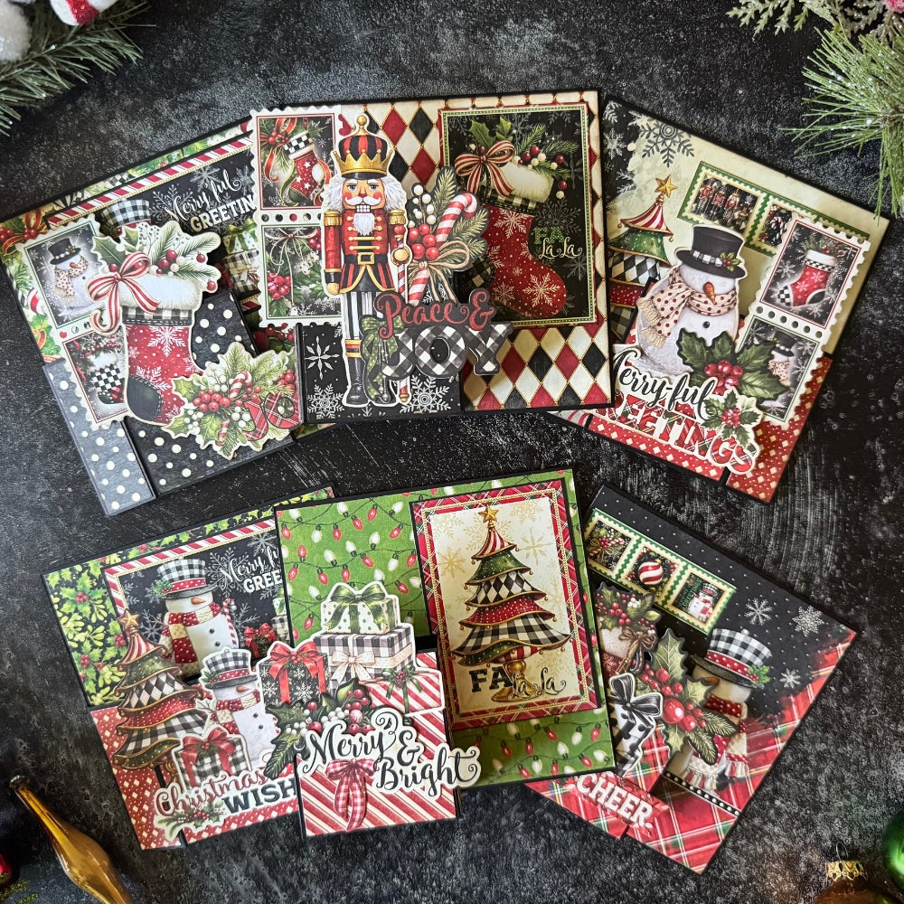 Graphic 45 Card Class Series  - Merry-ful Greetings Card Kit