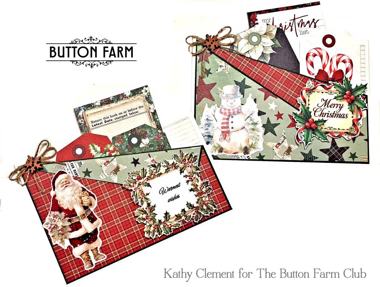 ⛄Simple Vintage Evergreen Memories Card Kit by Kathy Clement🎄