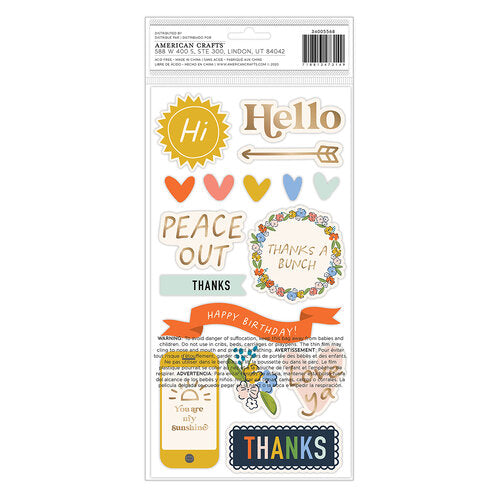 Jen Hadfield - Reaching Out Collection - Thickers - Phrase - Gold Foil Accents