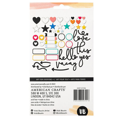 Where To Next Collection - Embellishments - Mixed Chipboard Shapes