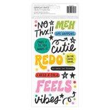 Whatevs Collection - Puffy Stickers - Phrase - Glossy Puffy