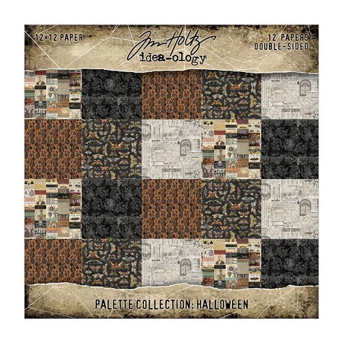 Idea-ology - Tim Holtz - Palette Collection - 12 x 12 Paper Pack - Halloween