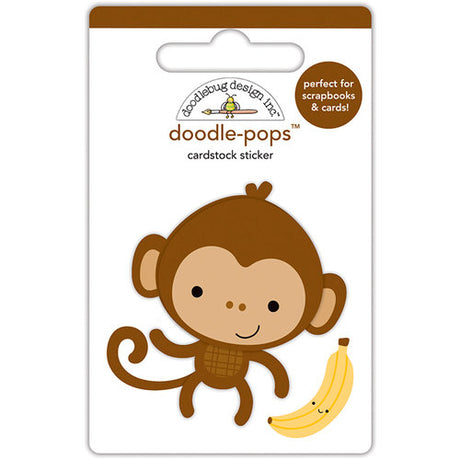 Doodle-Pops Cardstock Sticker - Monkey Mike