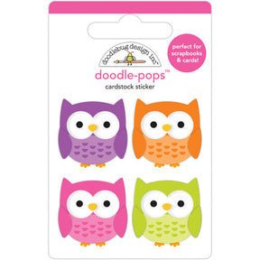 Doodle-Pops Cardstock Sticker - Happy Owl-o-ween