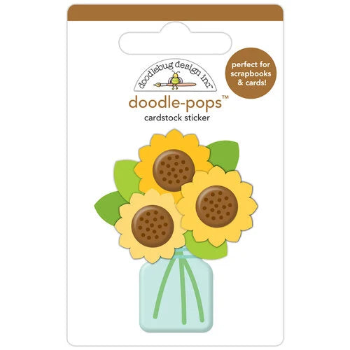 Doodle-Pops - 3D Cardstock Sticker - Bit of Sunshine