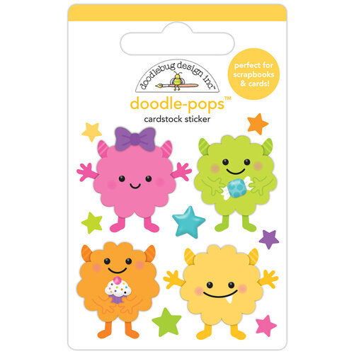 Doodlebug doodle-pops 3D Stickers - Mini Monsters