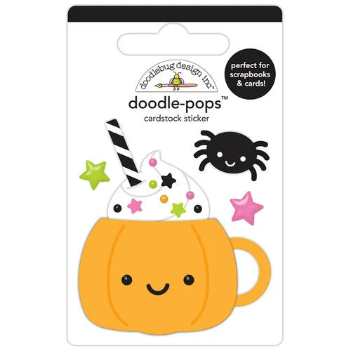 Doodle-Pops - 3D Cardstock Sticker - Pumpkin Latte