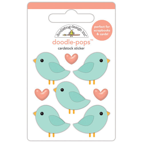 Doodle-Pops - 3D Cardstock Sticker - Birds Of A Feather