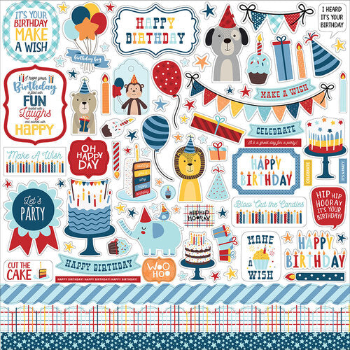 Birthday Boy Collection - 12 x 12 Cardstock Stickers