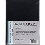 Foundations 2" Portrait  - 6.5 x 8.5 Chipboard Album - Portrait - Black