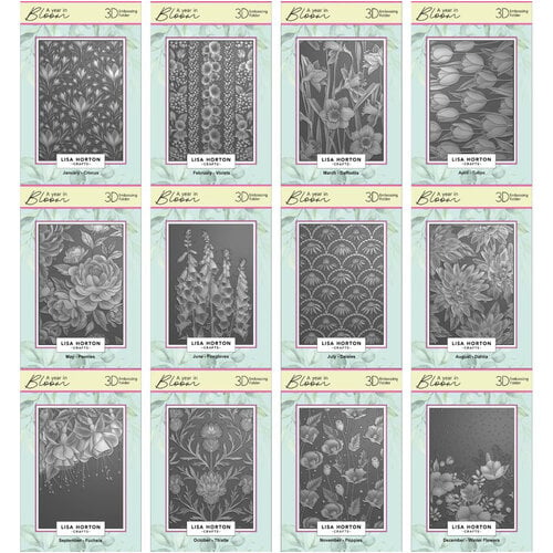 A Year In Bloom 2025 Lisa Horton Crafts Limited Edition Embossing Folders