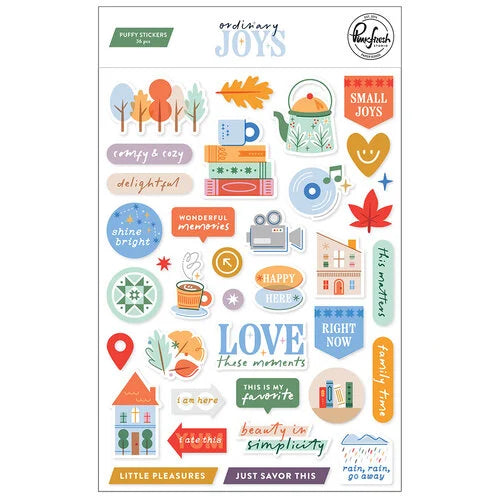 Pinkfresh Studio - Ordinary Joys Collection - Puffy Stickers