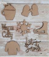 Warm & Cozy chipboard punchout embellishment
