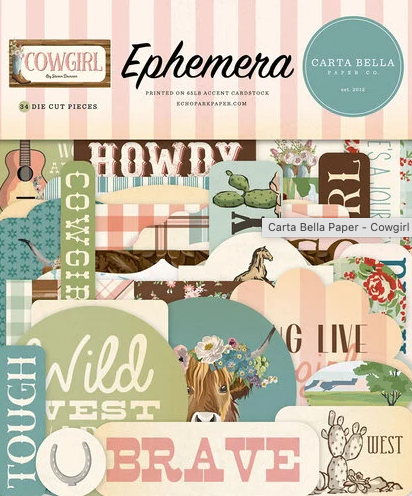 Carta Bella Ephemera Icons - Cowgirl