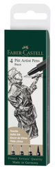 Faber Castell 4 Pitt Artist Pens black