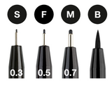 Faber Castell 4 Pitt Artist Pens black