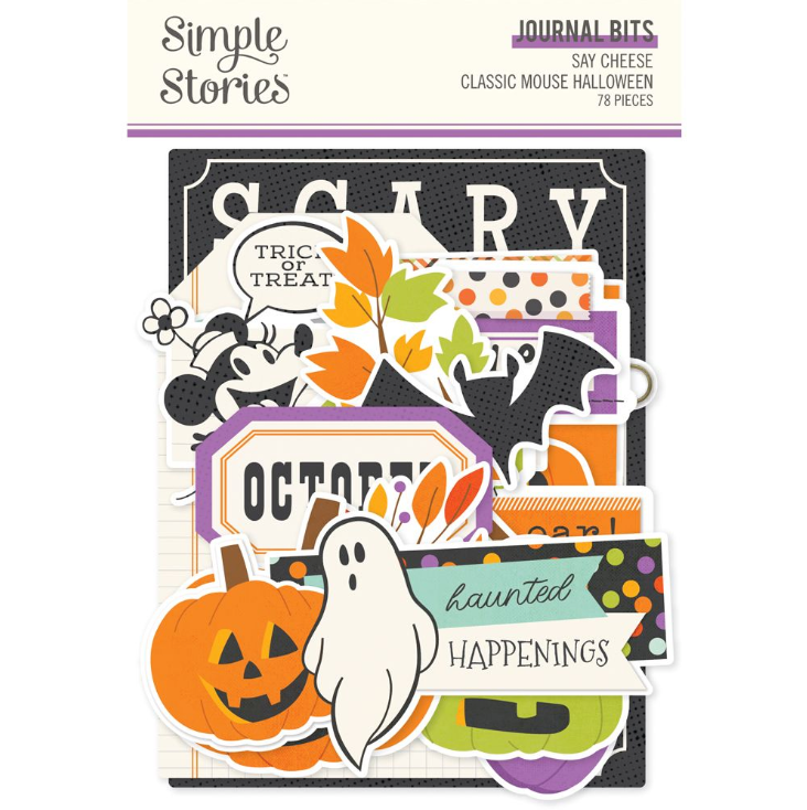 Simple Stories Say Cheese Classic Mouse Halloween Journal Bits & Pieces