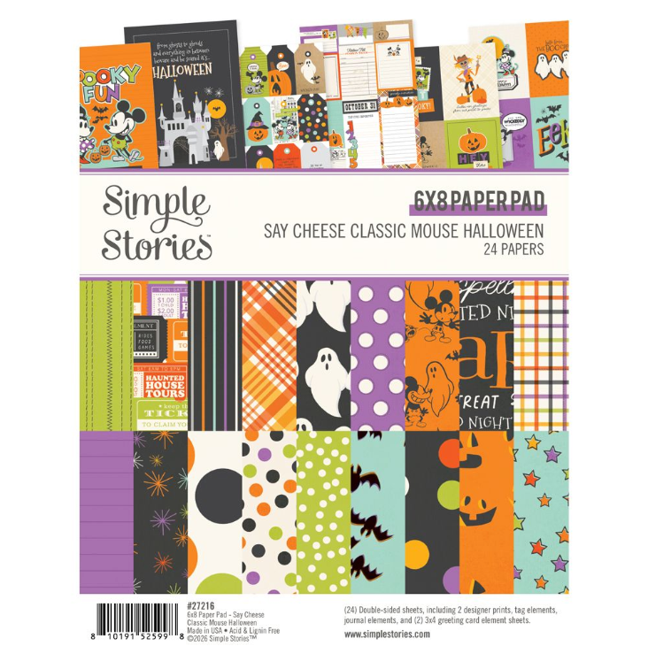 Simple Stories Say Cheese Classic Mouse Halloween 6x8 Pad