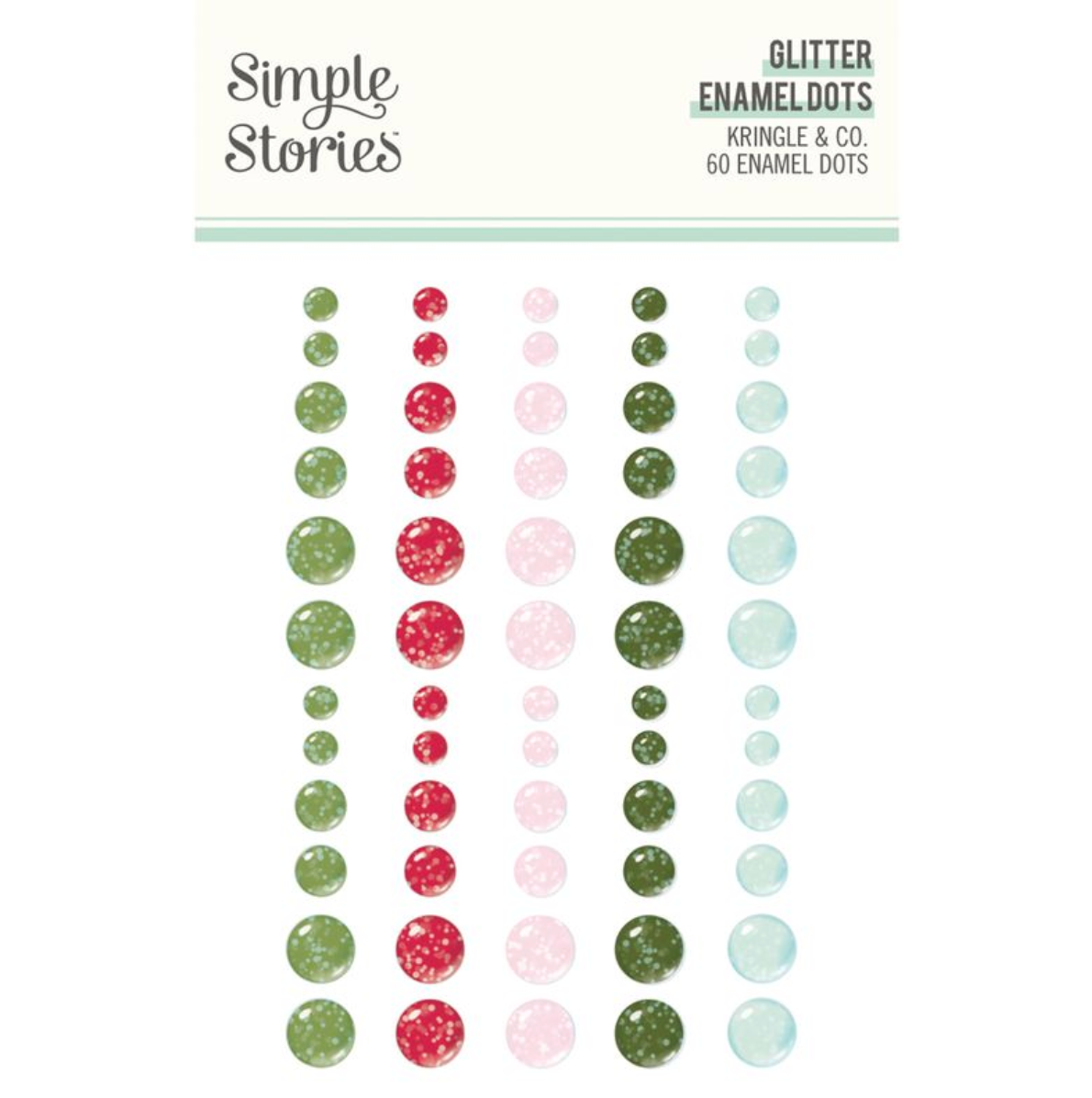 Simple Stories Kringle and Co Glitter Enamel Dots