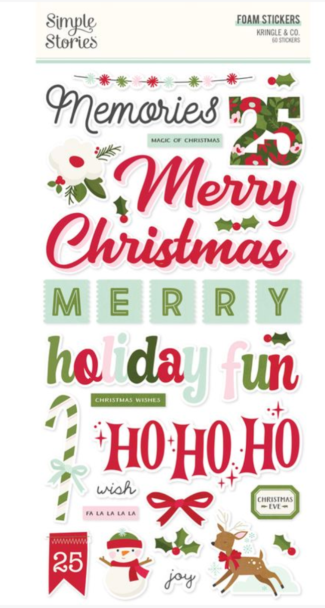 Simple Stories Kringle and Co Foam Stickers