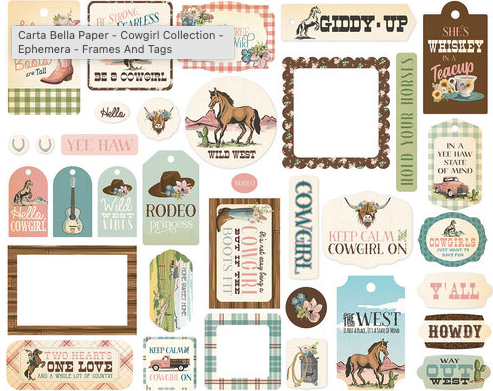 Carta Bella Frames & Tags Cowgirl