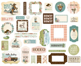 Carta Bella Ephemera Icons - Cowgirl