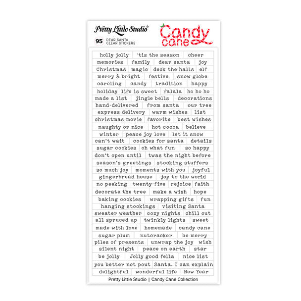 Dear Santa-Clear Stickers