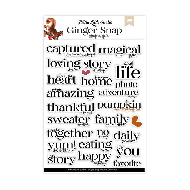 Pumpkin Spice Word - Clear Stickers