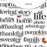 Pumpkin Spice Word - Clear Stickers