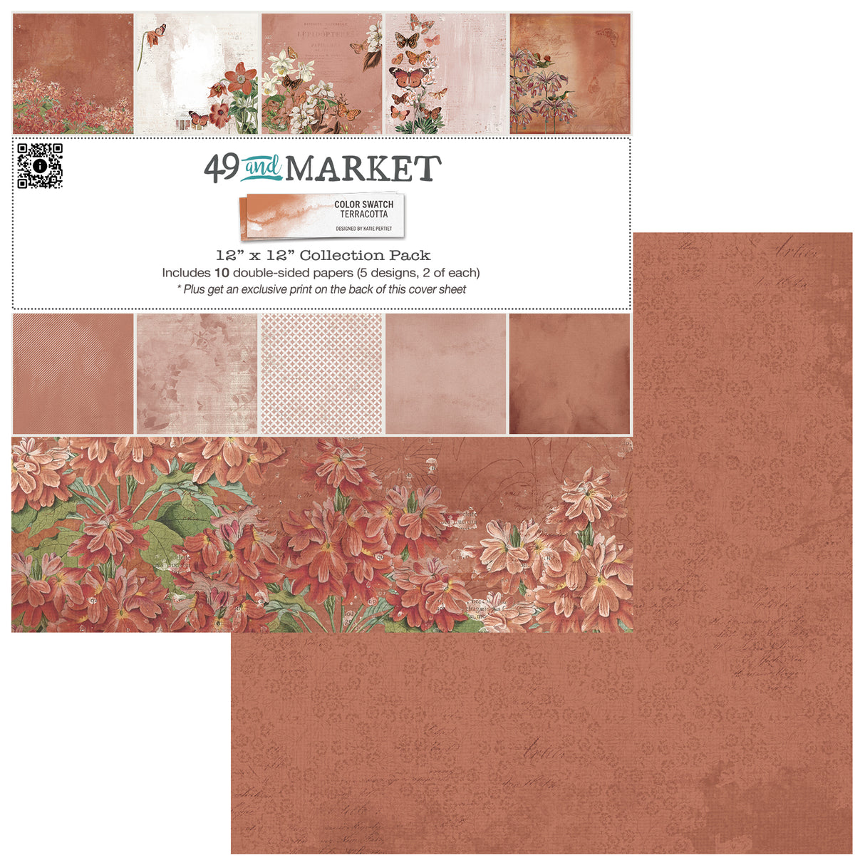 Color Swatch Terracotta 12x12 Paper Collection Pack