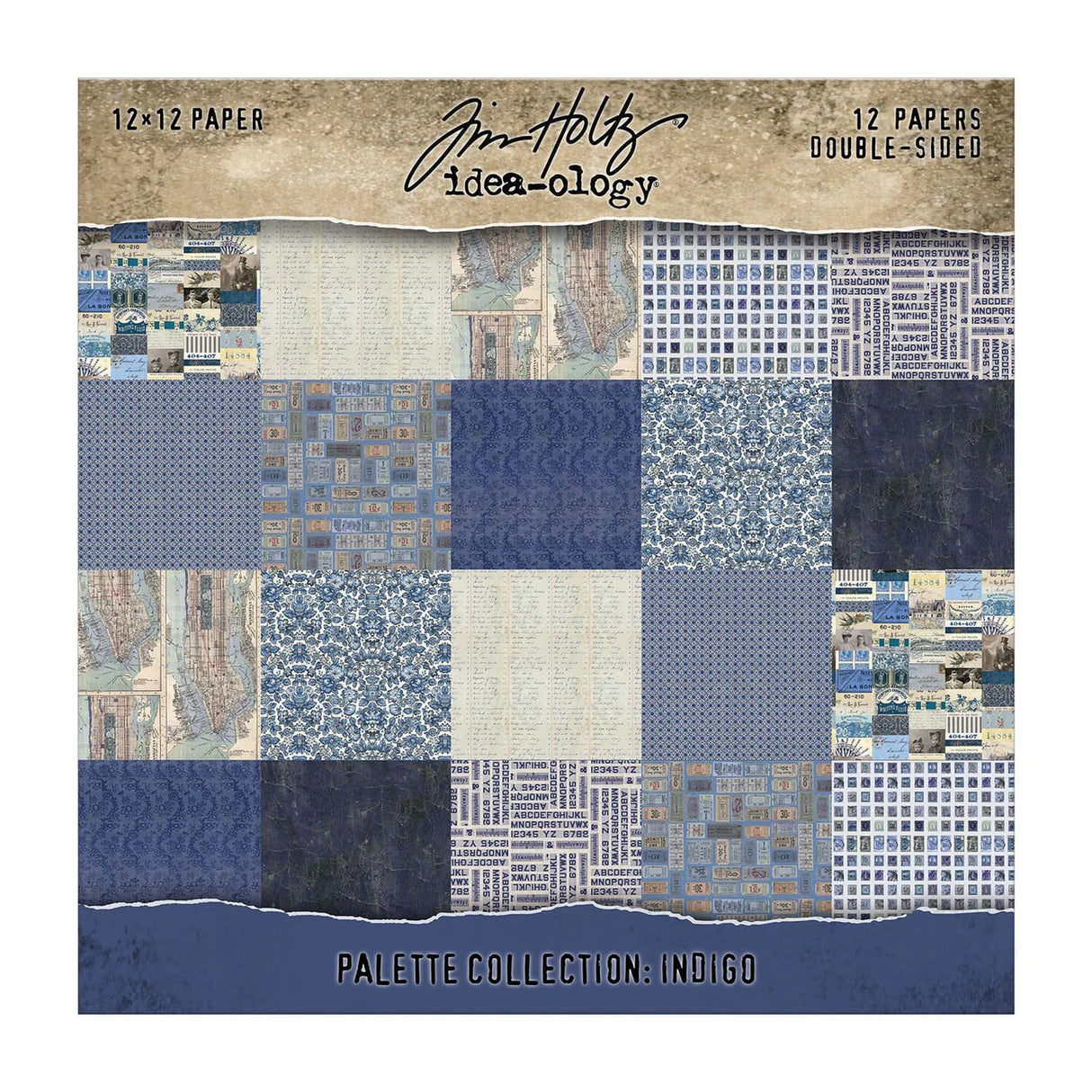 Tim Holtz Idea-ology Palette Collection - Indigo 12x12