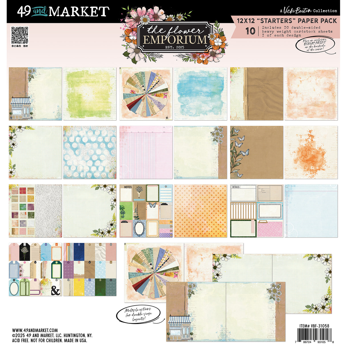 The Flower Emporium Collection Pack 12"X12"