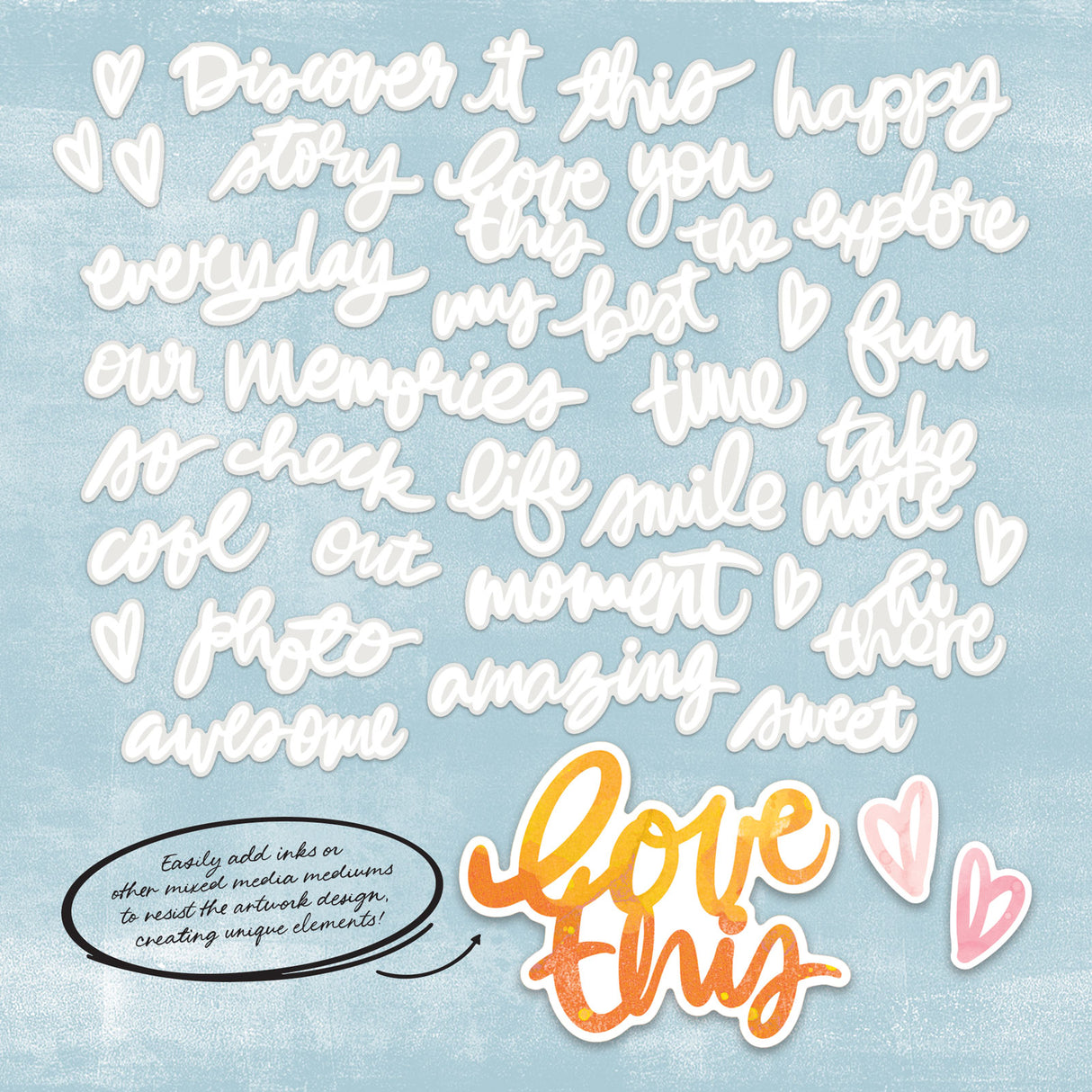 Irresistible Chipboard Words