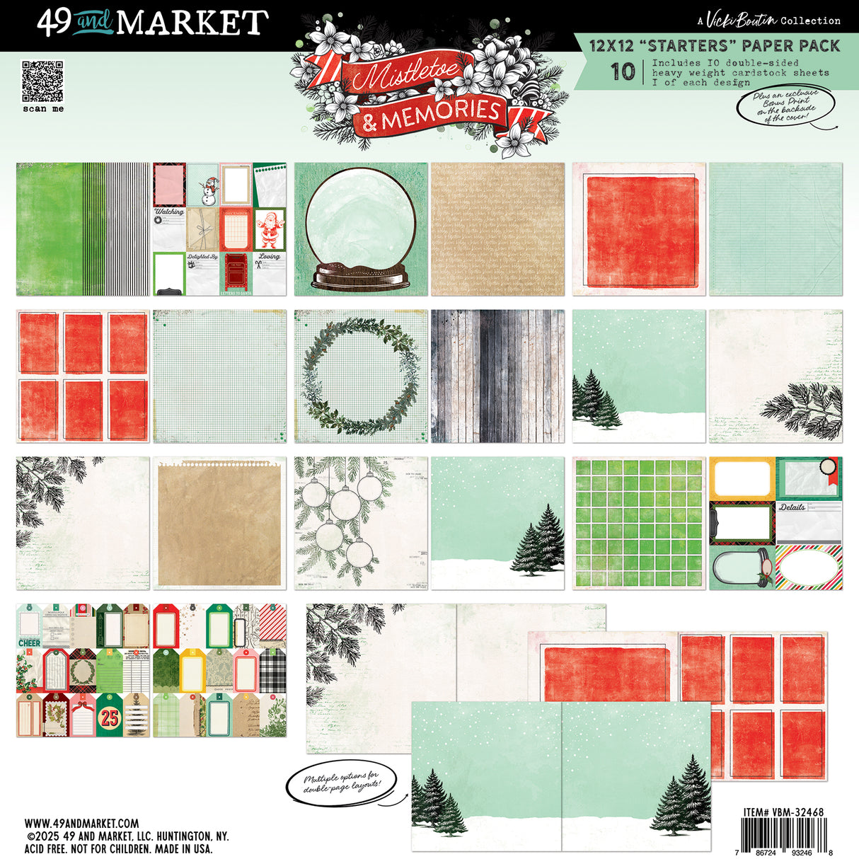Mistletoe and Memories 12x12 Starters Collection Pack (10 papers, 1 ea)