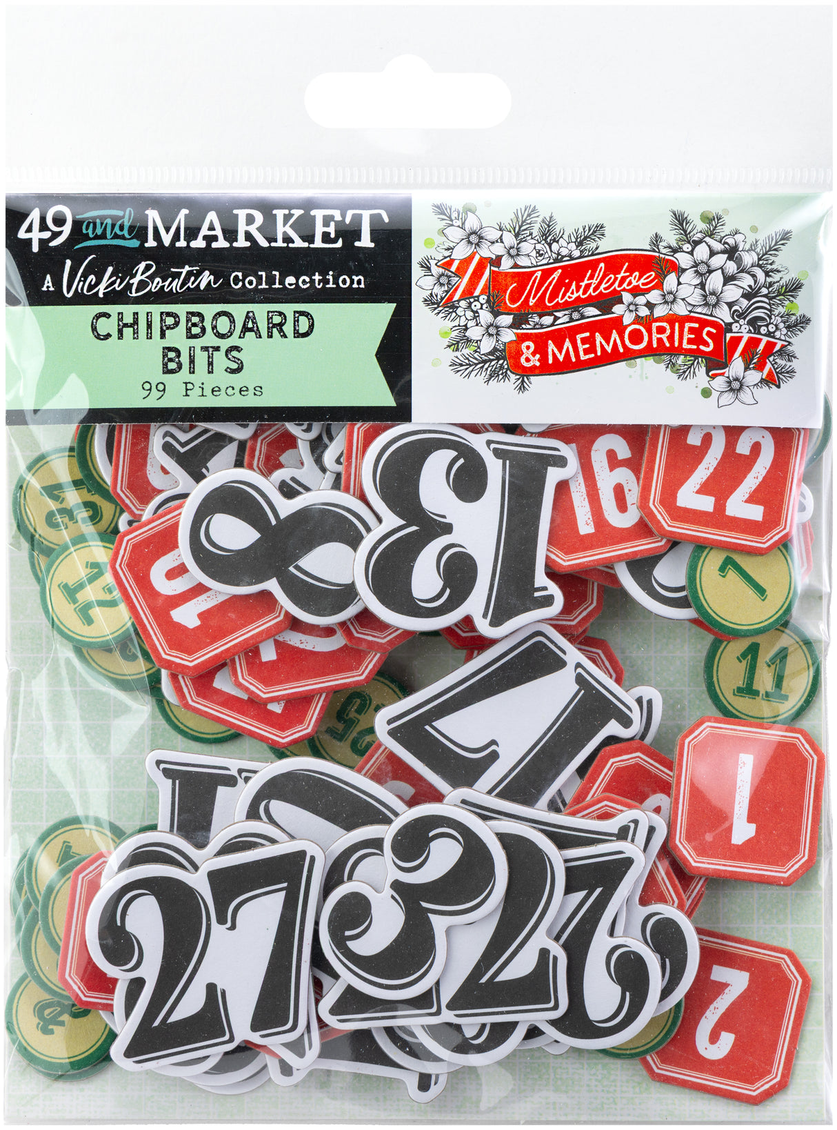 Mistletoe and Memories Chipboard Bits