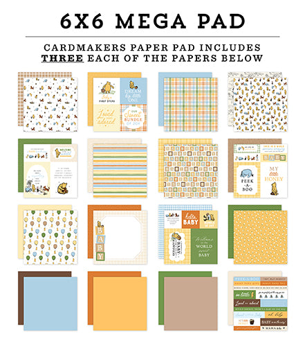 Winnie The Pooh Baby Cardmakers 6X6 Mega Pad