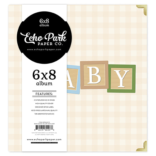 Winnie The Pooh Baby Album 6"X8" Baby Blocks Tan