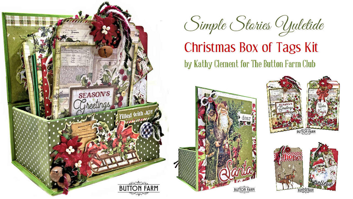 The Yuletide Box of Tags by Kathy Clement. TUTORIAL ONLY