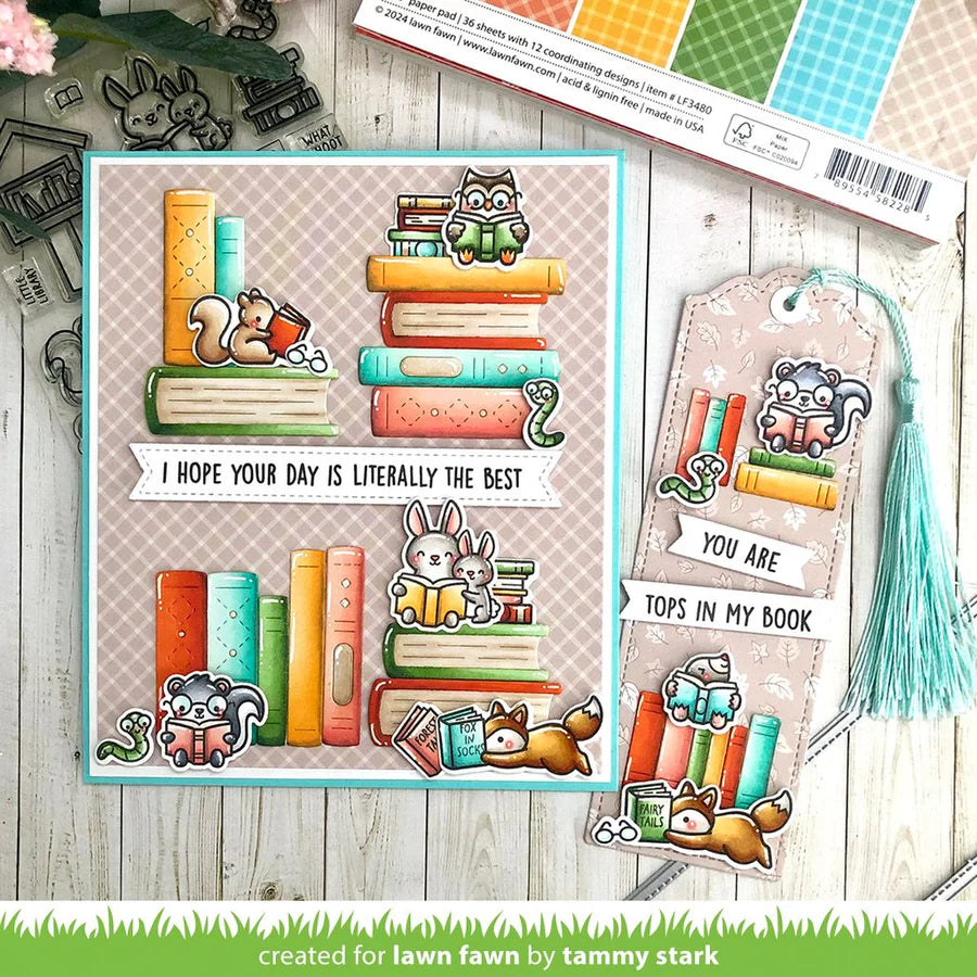 Little Woodland Library Coloring Stencils