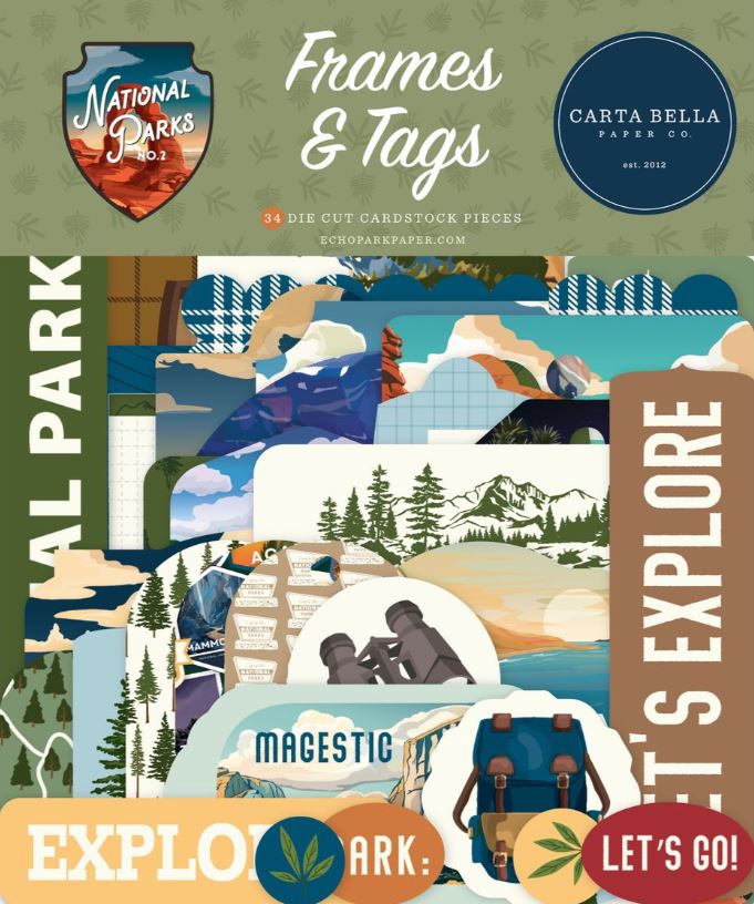Carta Bella National Parks No. 2 Frames & Tags