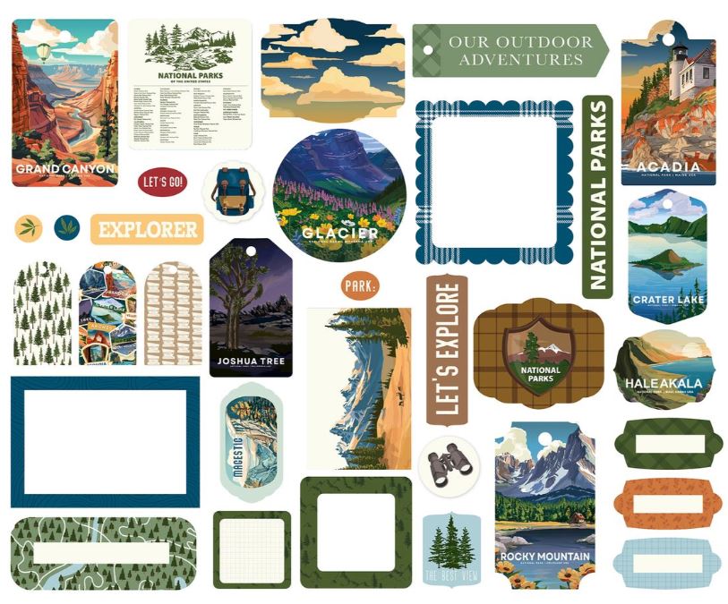 Carta Bella National Parks No. 2 Frames & Tags