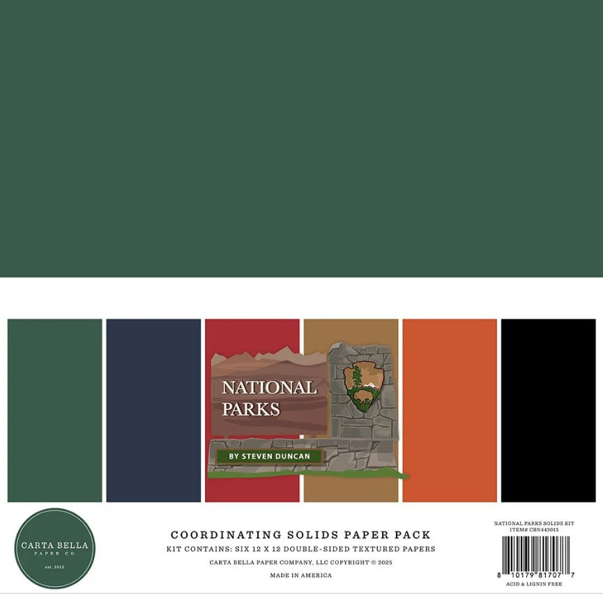 Carta Bella National Parks Coordinating Solids Paper Pack