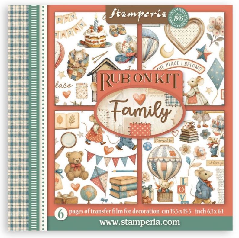 Stamperia Pad and Rub On Kit - Family