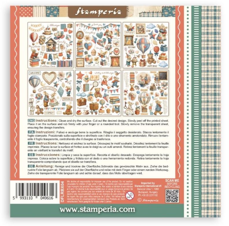 Stamperia Pad and Rub On Kit - Family